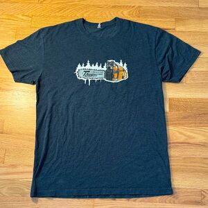 ✅ TREY ANASTASIO BAND Tee T Shirt Winter Tour 2014 Phish Chainsaw Graphic -Gray